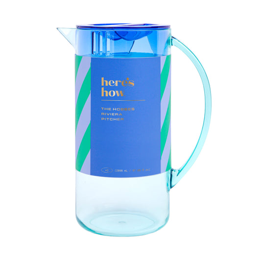 The Hobbes Pitcher - Mint + Cobalt